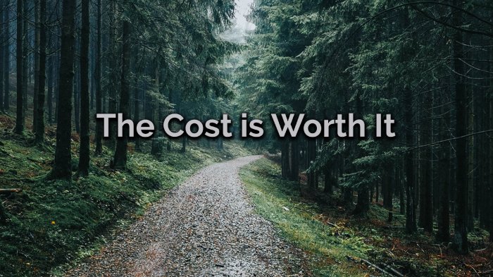 The Cost is Worth It - Free Personal Growth Resources